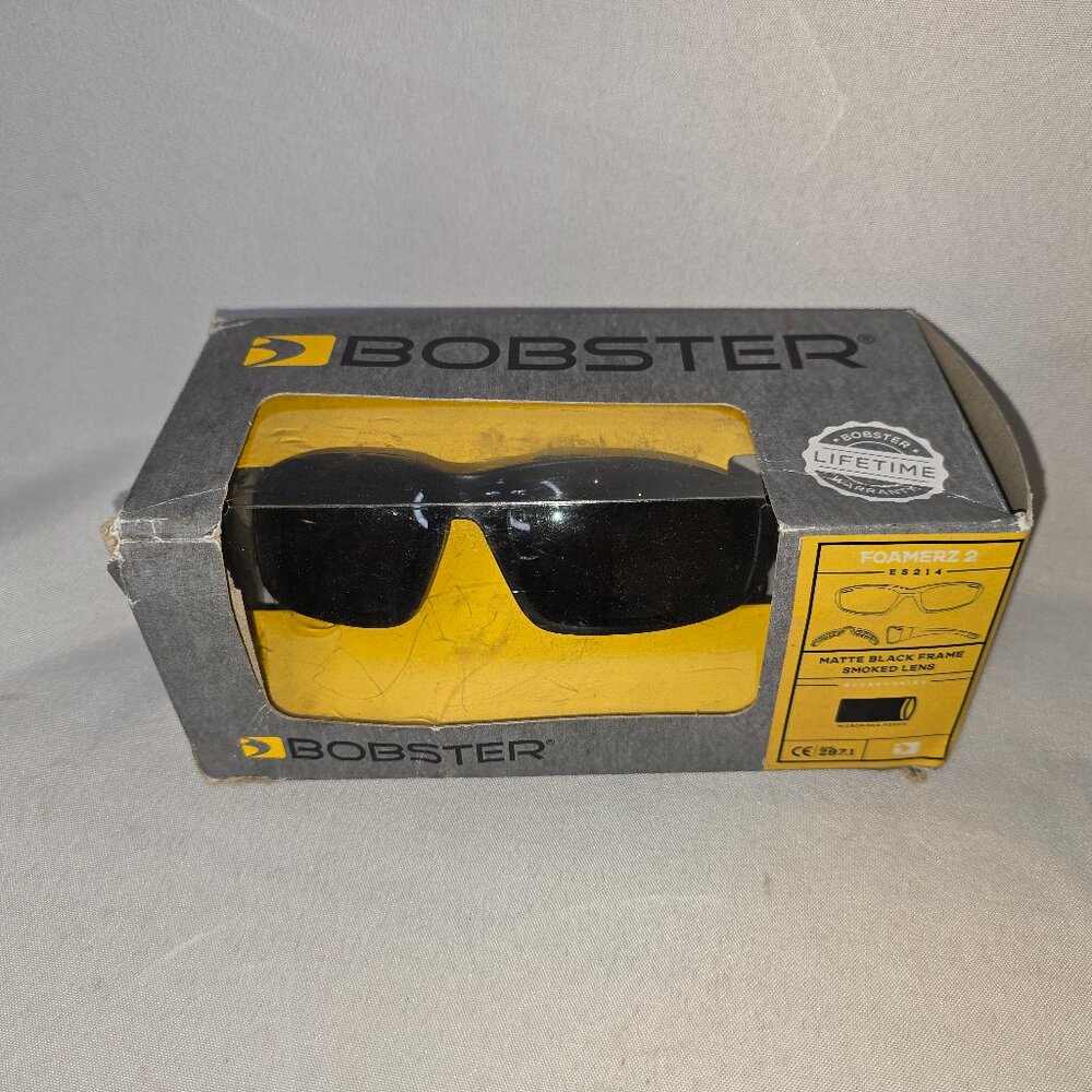 Bobster Foamerz II Sunglasses (MATTE BLACK/SMOKE LENS), New open box